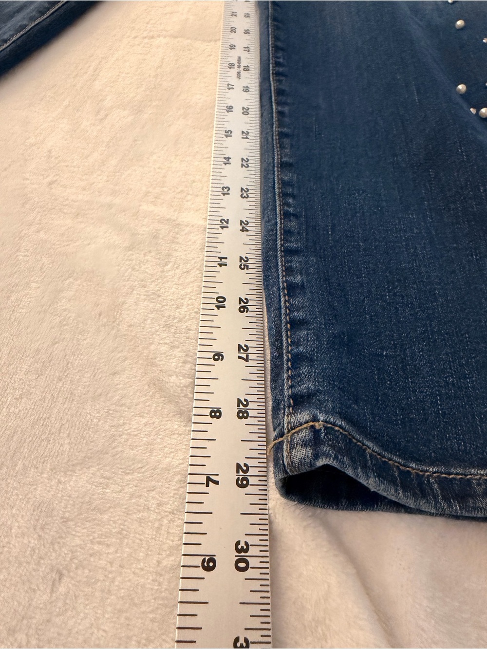 Chico’s Pearl-Embellished Boyfriend Women’s Jeans size: 14 - Picture 7 of 7